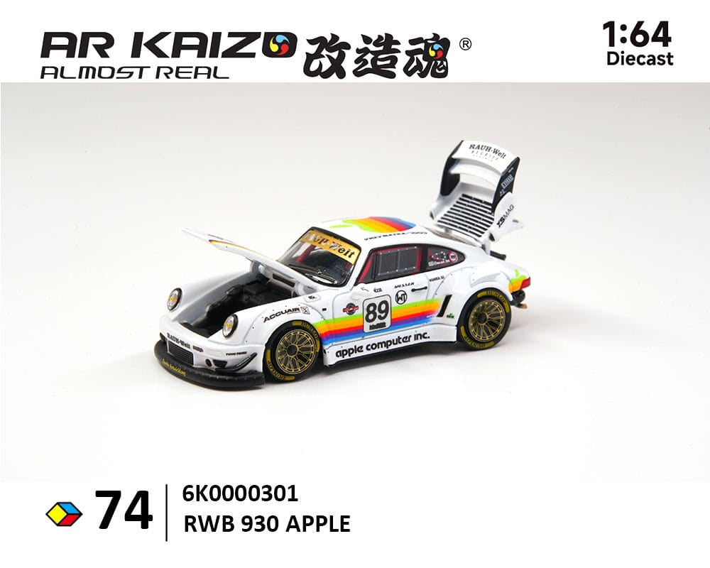 (PRE-ORDER) Porsche RWB 930 Apple AR Kaizo Almost Real 1/64 6K0000301