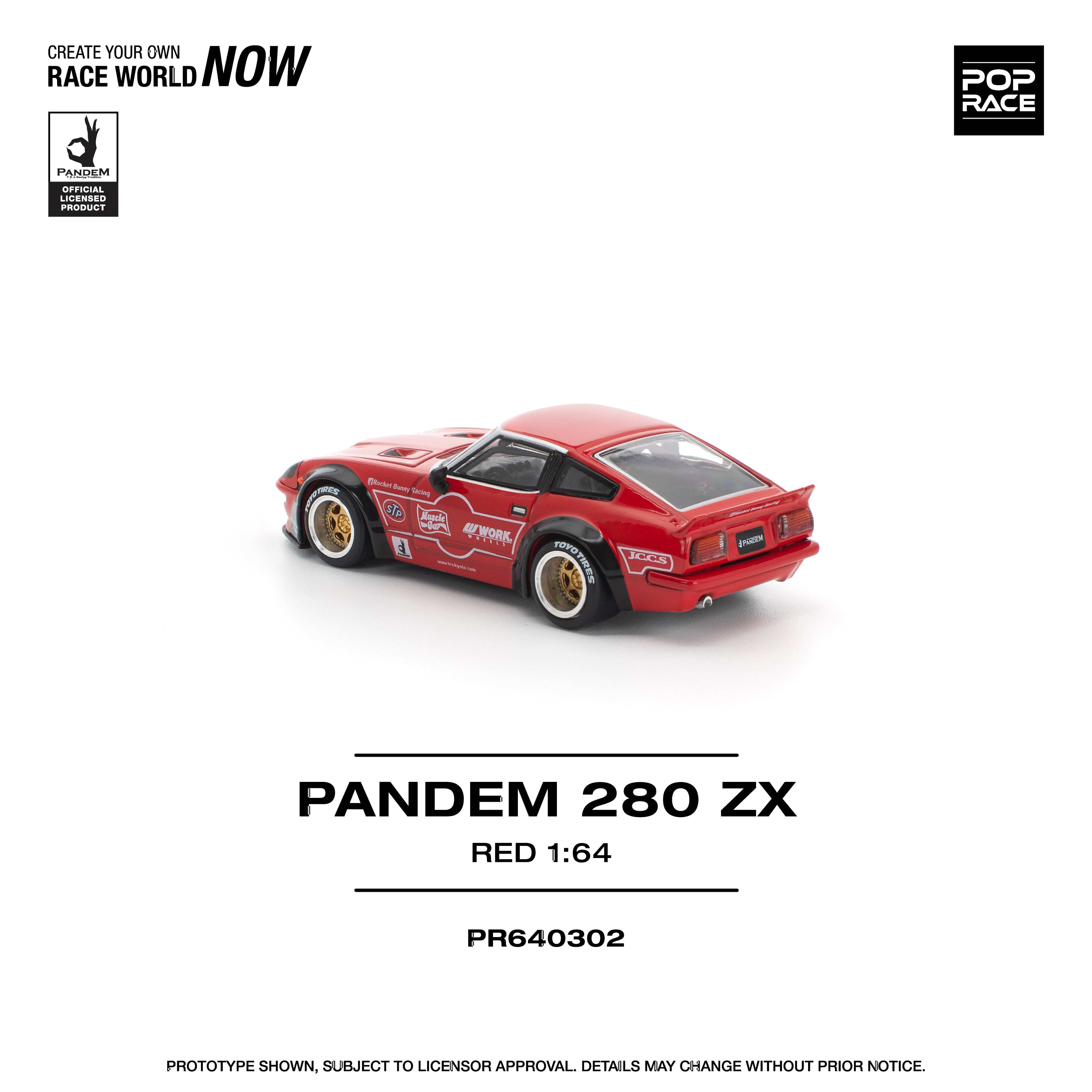 Pre-order) Datsun Pandem 280ZX Red Pop Race 1/64 scale – Hanz Driven