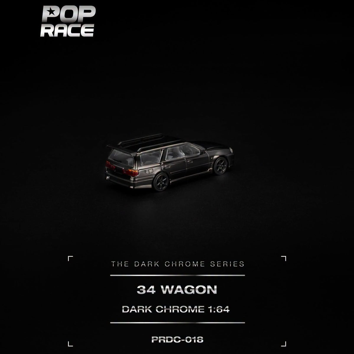 (PRE-ORDER) Nissan Skyline R34 Wagon Dark Chrome Pop Race 1/64 PRDC018