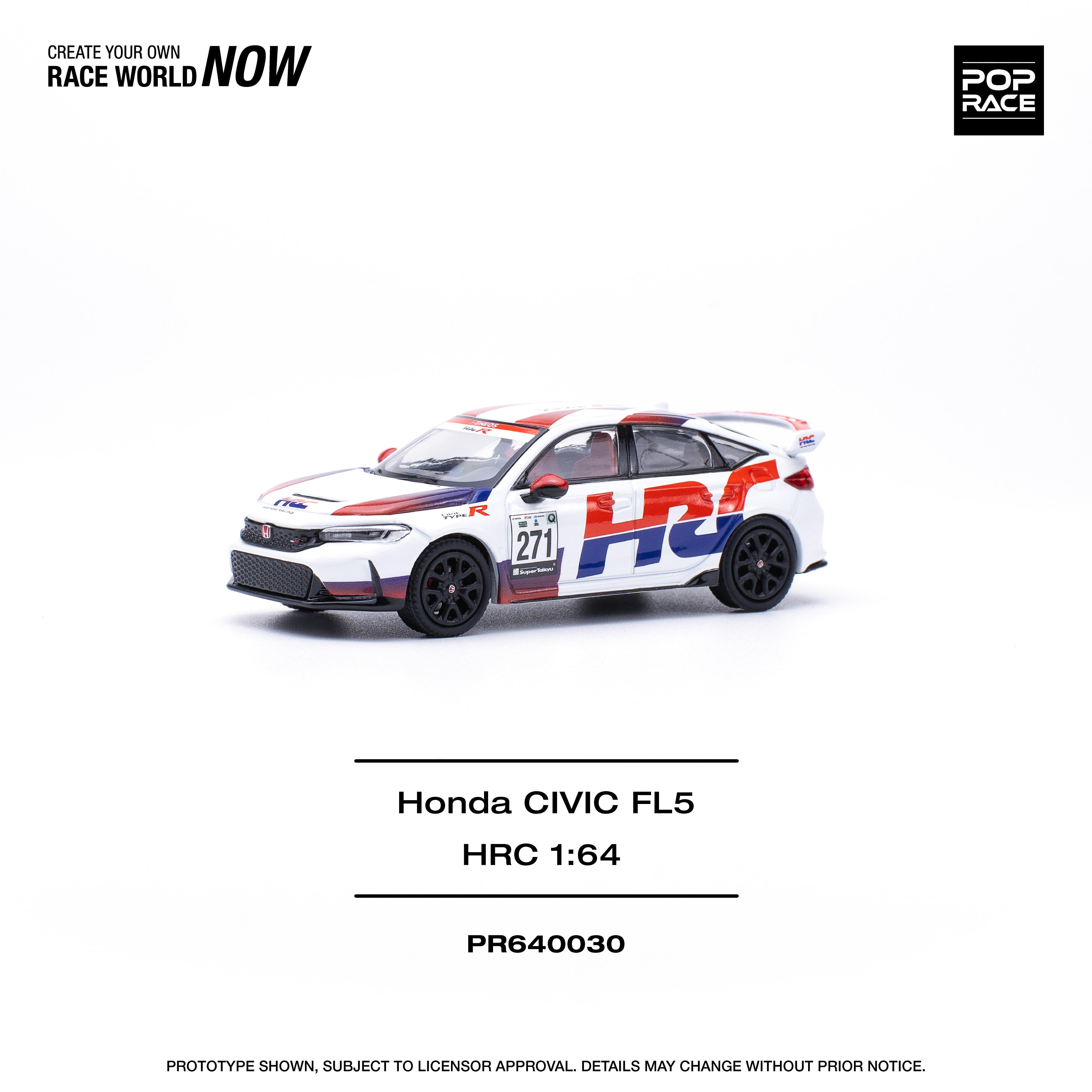1/64 改 ホンダ Civic FL5 HRC 風 エアロキット 関村 Honda Civic Type-R FL5 TCR - HRC Pop Race 1/64 scale – Hanz Driven
