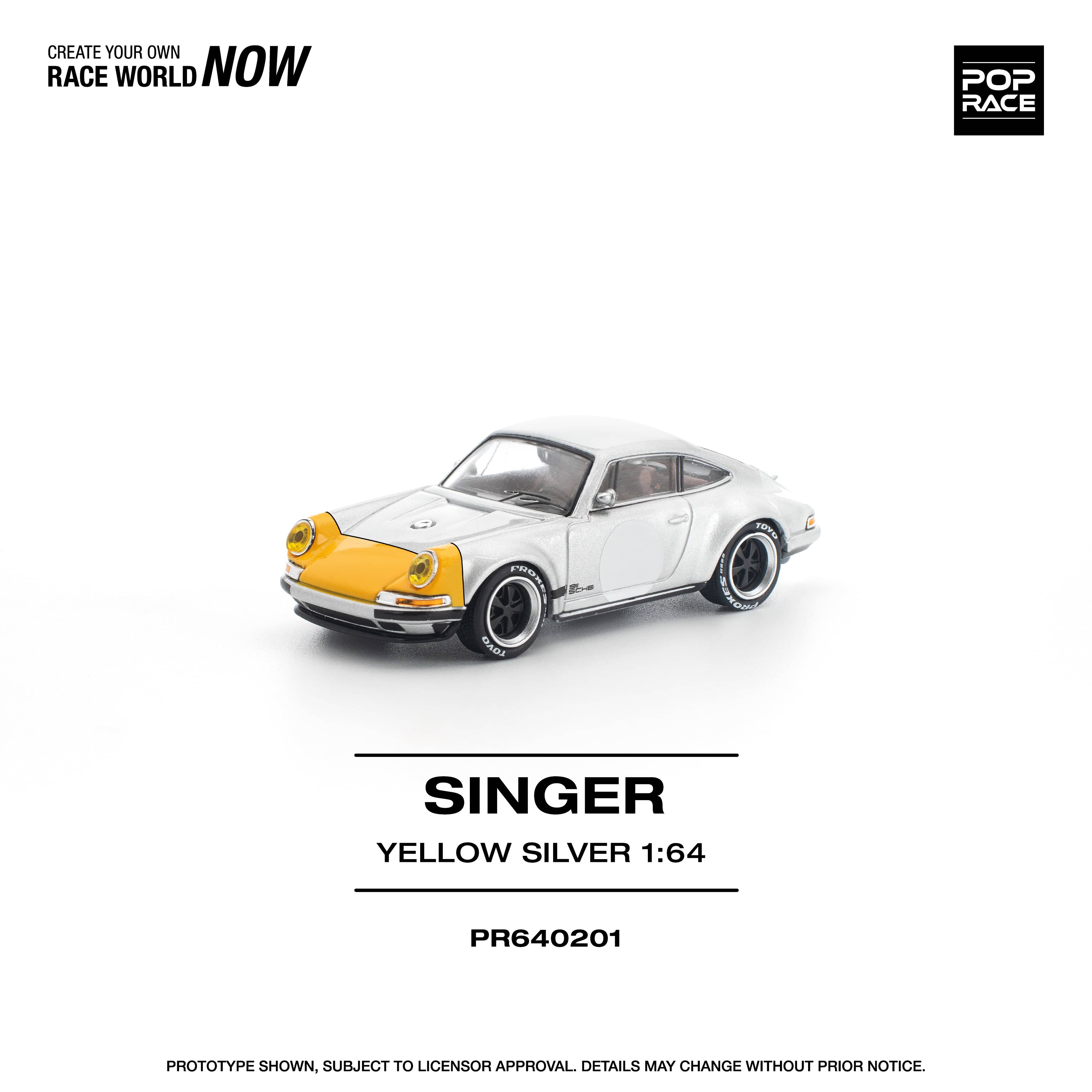 Porsche Singer DLS Turbo Study Track Orange 1/64 scale Pop Race