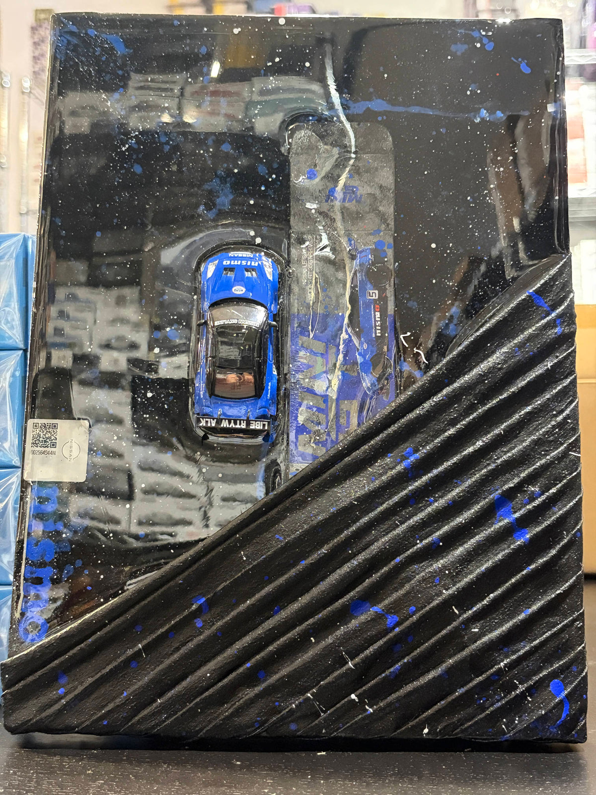 Nissan GT-R 3D Wall Art – Blue After Dark | Hanz Driven HANZART15