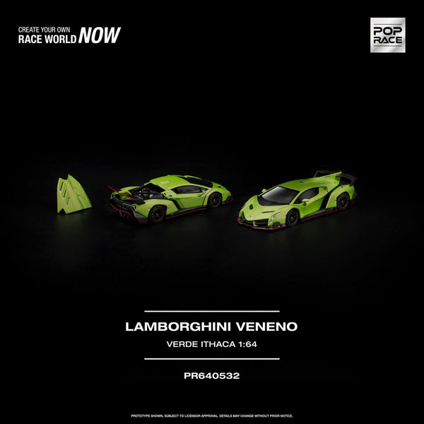 Lamborghini Veneno Verde Ithaca | Pop Race 1:64 | Pre-order PR640532