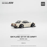 Skyline GT-R V8 Drift (Hakosuka) White 1/64 Pop Race PR640113