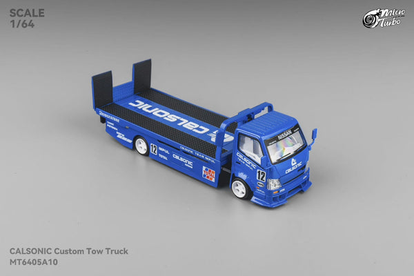 Custom Tow Truck Calsonic Blue Micro Turbo 1/64 scale MT6405A10