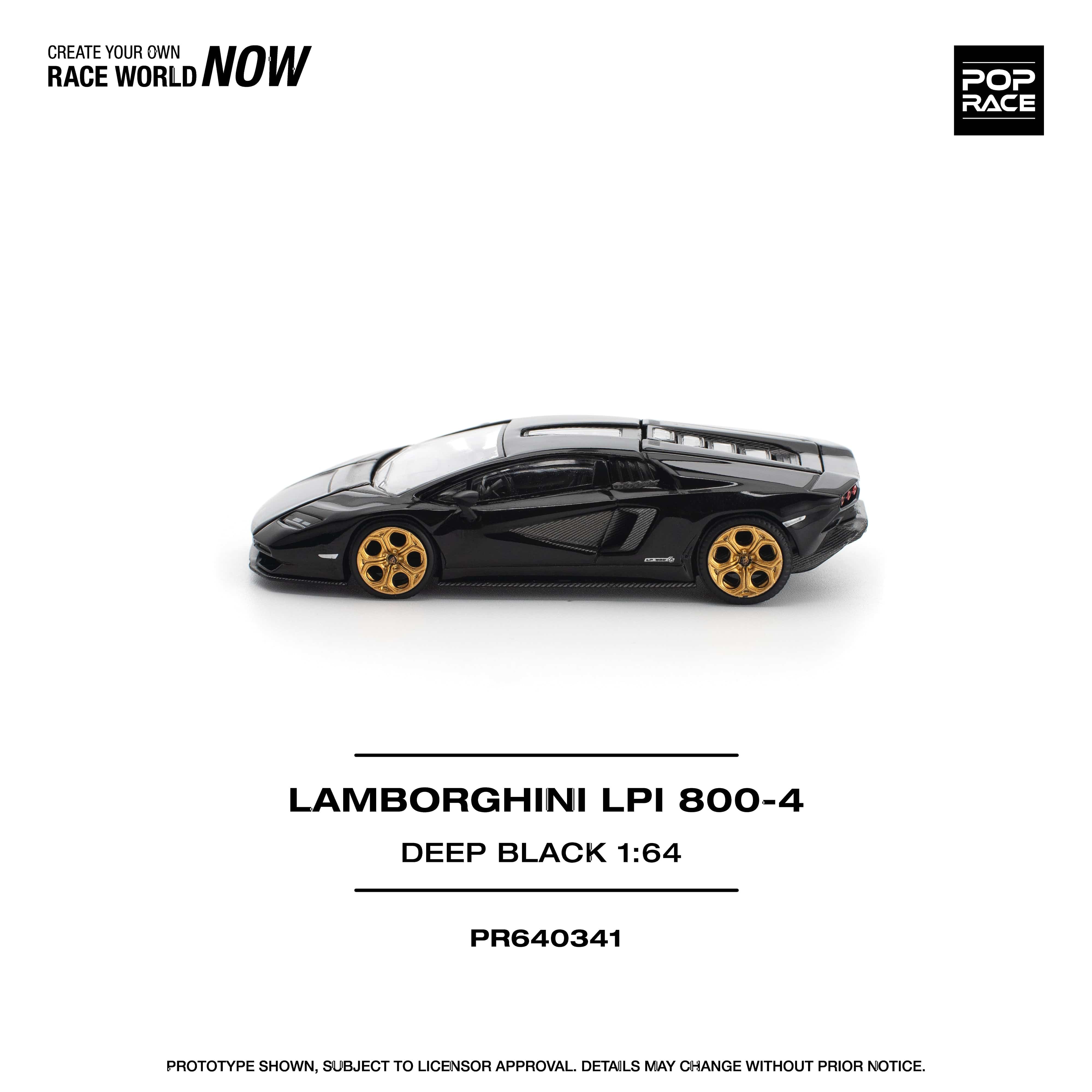 ヘチャン　ポラロイド pre-order) Lamborghini Countach LPI 800-4 DEEP BLACK Pop Race 1/64