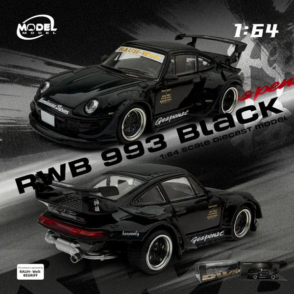 Porsche 911 993 RWB Black - ModelModel 1:64 MM64-RWB993-004