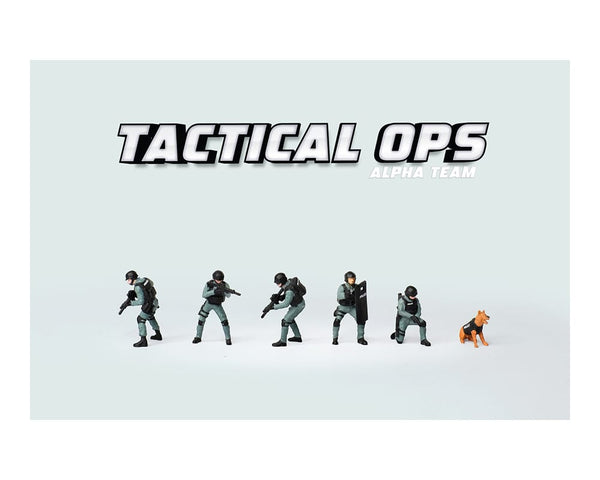 Tactical OPS Police Alpha Team MiJo Exclusives Limited Edition American Diorama 1:64 scale AD-2440MJ