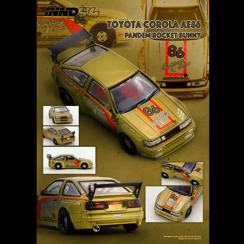 Inno64 TMCS イベント限定PANDEM 86ロケットバニー EVENT Toyota PANDEM Rocket Bunny AE86 Levin Gold Inno64 – Hanz Driven