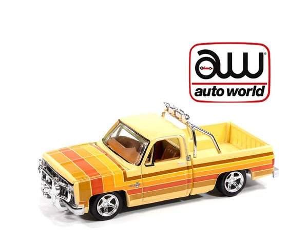 1981 Chevrolet Silverado Fleetside Custom Lowered – Beige Auto World 1/64 scale