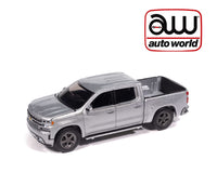 2026 Premium Release 1B 2019 Chevrolet Silverado High Country Silver Solid Pack Auto World 1/64 scale
