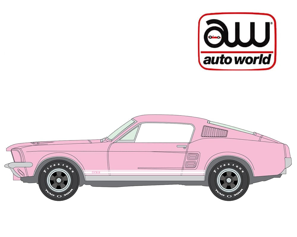 PRE-ORDER) 2026 Premium Release 4B 1967 Ford Mustang GT Pink Auto