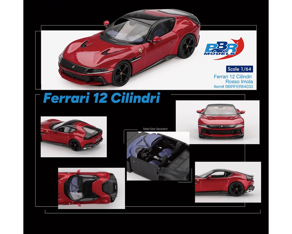 pre-order) BBR Models 1:64 Ferrari 12 Cilindri Rosso Imola Limited