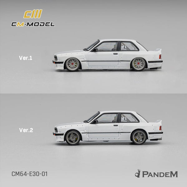 BMW M3 E30 Pandem Pearl White CM Model 1/64