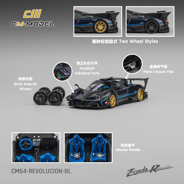 Pagani Zonda Revolucion Metallic Blue CM Model 1/64