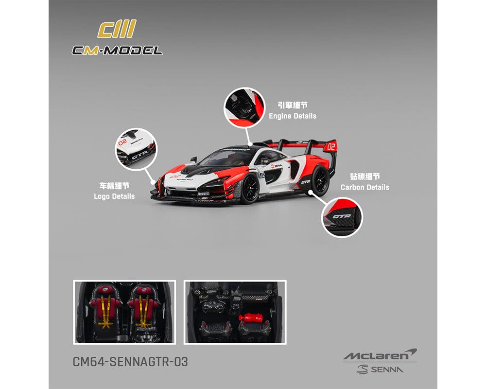 McLaren Senna GTR White Red Limited Edition