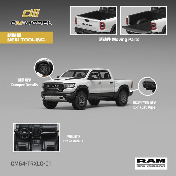 2024 Ram 1500 TRX Final Edition Diamond White Crystal Pearl | CM Model 1:64 | Pre-order CM64-TRXLC-01