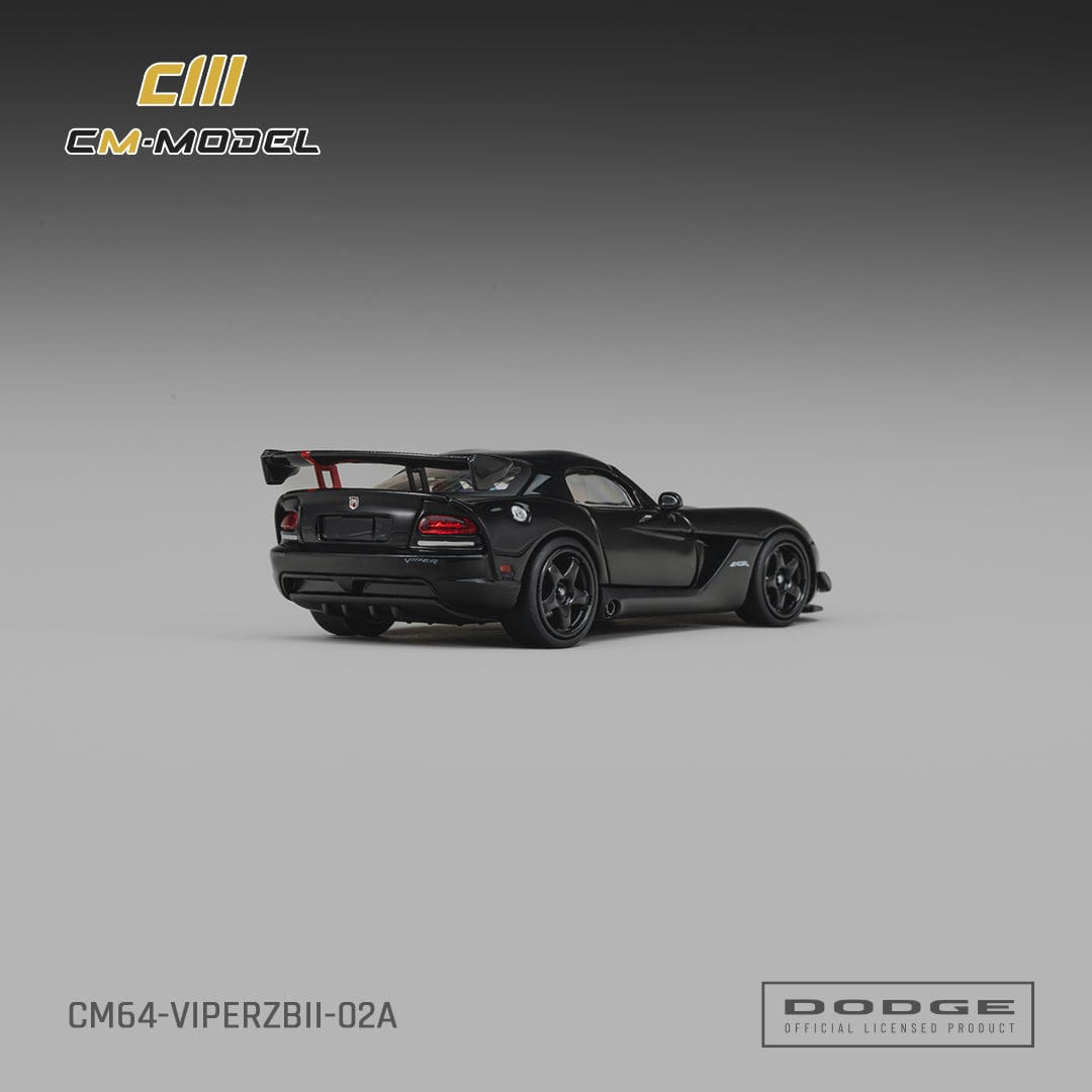 (PRE-ORDER) Dodge Viper ACR ZBII Black with Red Racing Stripes CM Model 1/64 CM64-ViperZBII-02A