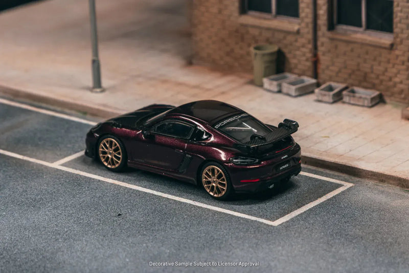 (Pre-Order) Porsche Cayman GT4RS Amethyst Metallic Tarmac Works Collab64 T64S-022-PM