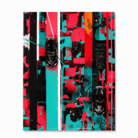 Supra Noir - Street Code | Original 3D Mixed-Media Automotive Wall Art (9 × 12") automotive art