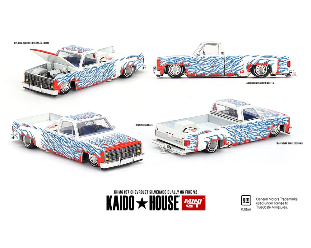 Chevrolet Silverado Dually on Fire V2 with Flames Kaido House