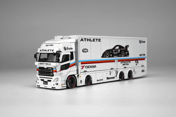 (PRE-ORDER) LB Trucks UD Quon Cargo Truck Athlete White Motorhelix 1/64 M61252