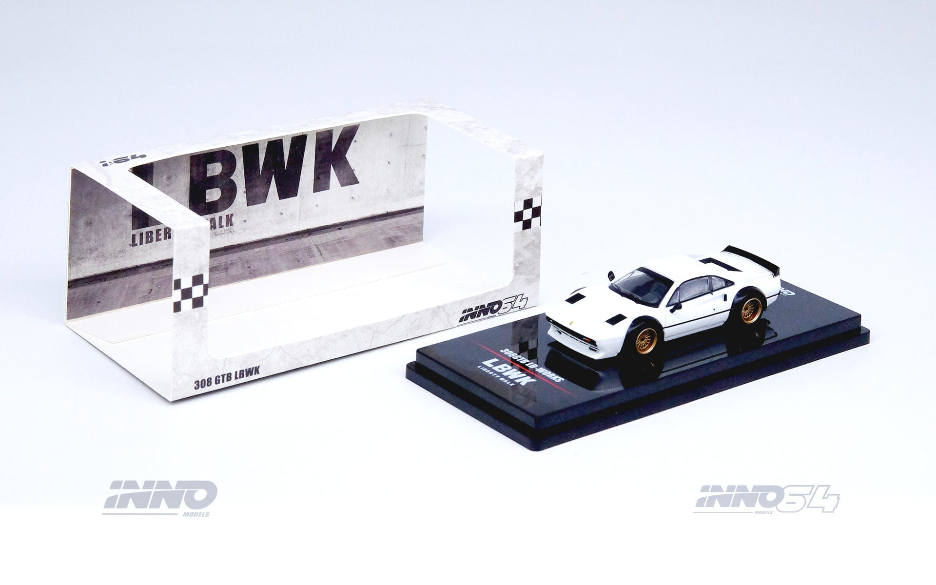 Ferrari 308 GTB Liberty Walk White Inno64 1/64 scale – Hanz Driven