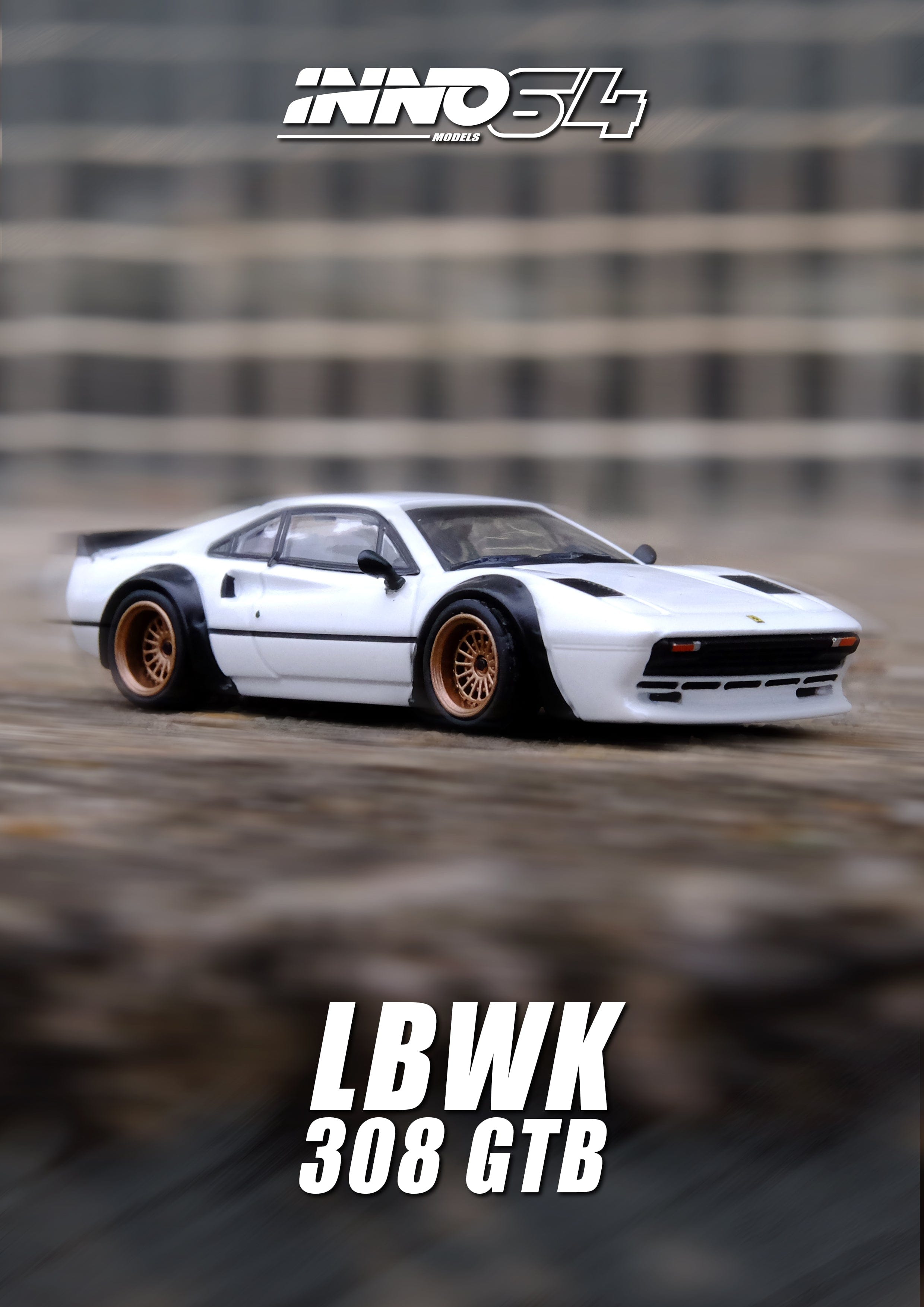 Ferrari 308 GTB Liberty Walk White Inno64 1/64 scale – Hanz Driven
