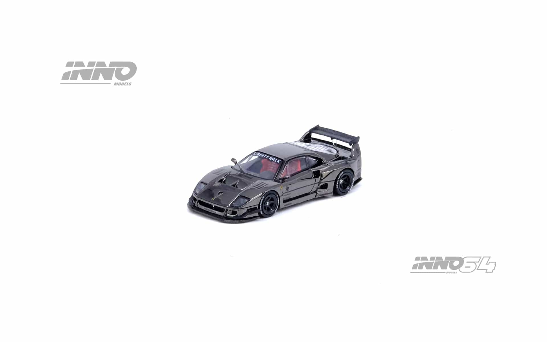 Ferrari F40 Liberty Walk Chrome Black Special Edition Inno64 1/64