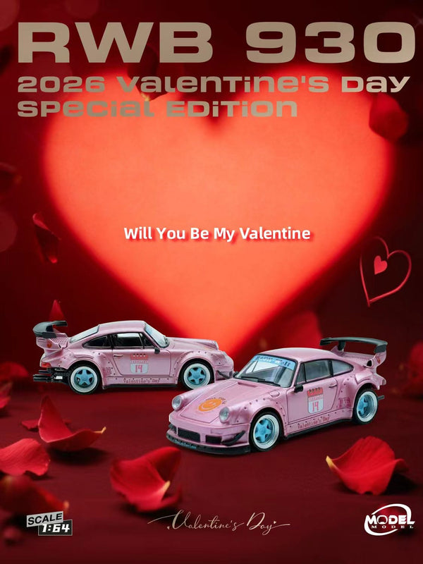 Porsche 911 930 RWB Valentine's Day Special Edition ModelModel 1:64