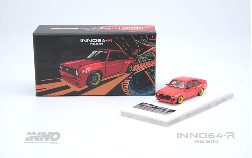 Ford Escort MK2 Pandem Emotion Retro Havoc Red Inno64 1/64 scale