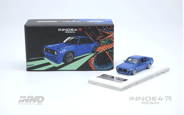 Ford Escort MK2 Pandem Emotion Retro Havoc Blue Inno64 1/64 scale RESIN Special edition