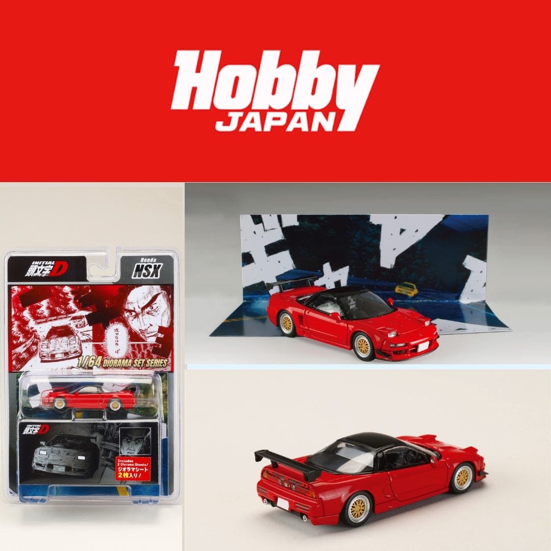 (PRE-ORDER) Honda NSX Initial D Go Hojo vs Keisuke Takahashi Hobby Japan 1/64 HJDMD010