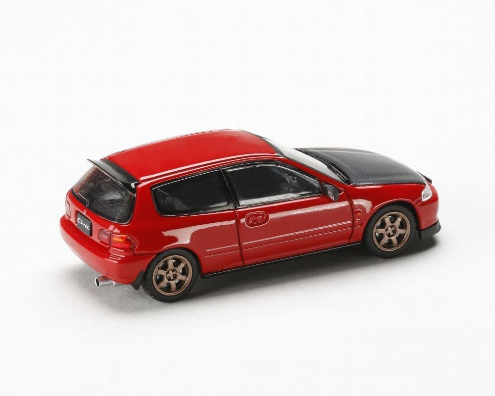 Honda Civic EF Kanjo V1 White Yellow Kaido house 1/64 scale HJDM002-8