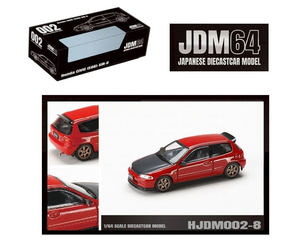 Honda Civic EF Kanjo V1 White Yellow Kaido house 1/64 scale HJDM002-8