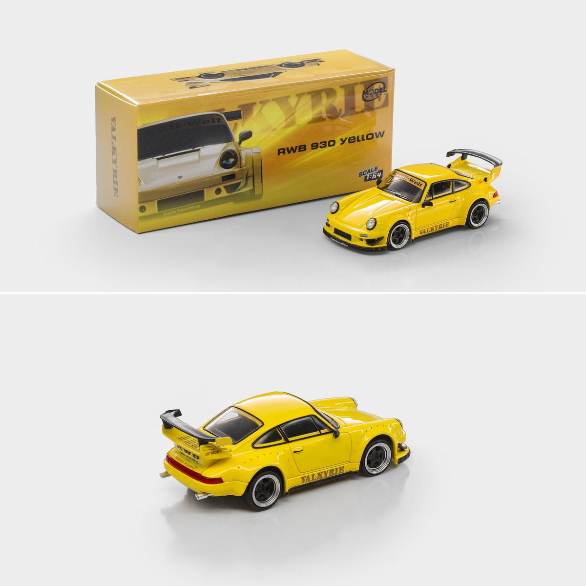 (PRE-ORDER) Porsche RWB 930 Valkyrie Yellow Paper Box ModelModel 1/64 MM64-RWB930-005