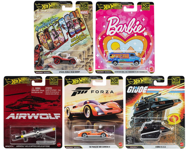 Hot Wheels 2026 Pop Culture Q Assortment 5x Car Set