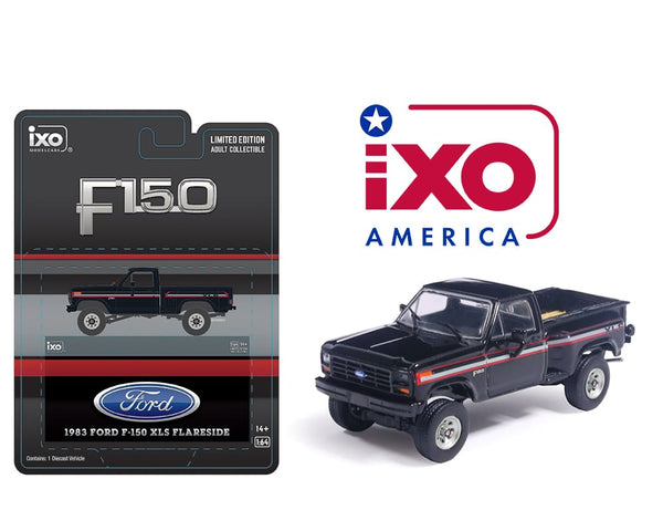 1983 Ford F150 XLS Flareside 4x4 Raven Black IXO 1/64 IA64029