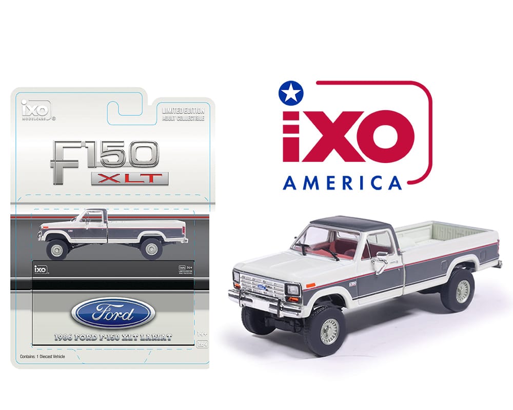 IXO 1986 Ford F150 XLT Lariat White and Grey 1/64 IA64031