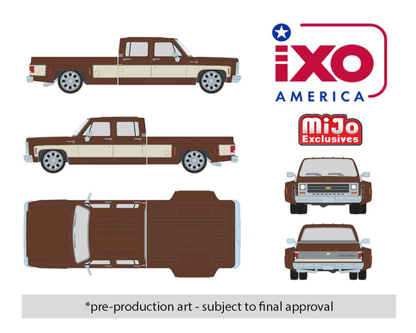 1979 Chevrolet Silverado C30 Crew Cab Dually Lowered – Cordova Brown and Santa Fe Tan – Limited Edition IXO Model 1:64