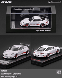 (PRE-ORDER) Porsche RWB 997 GT3 White Ignition Model 1/64