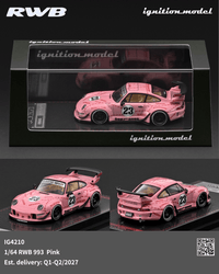 (PRE-ORDER) Porsche RWB 993 Pink Ignition Model 1/64