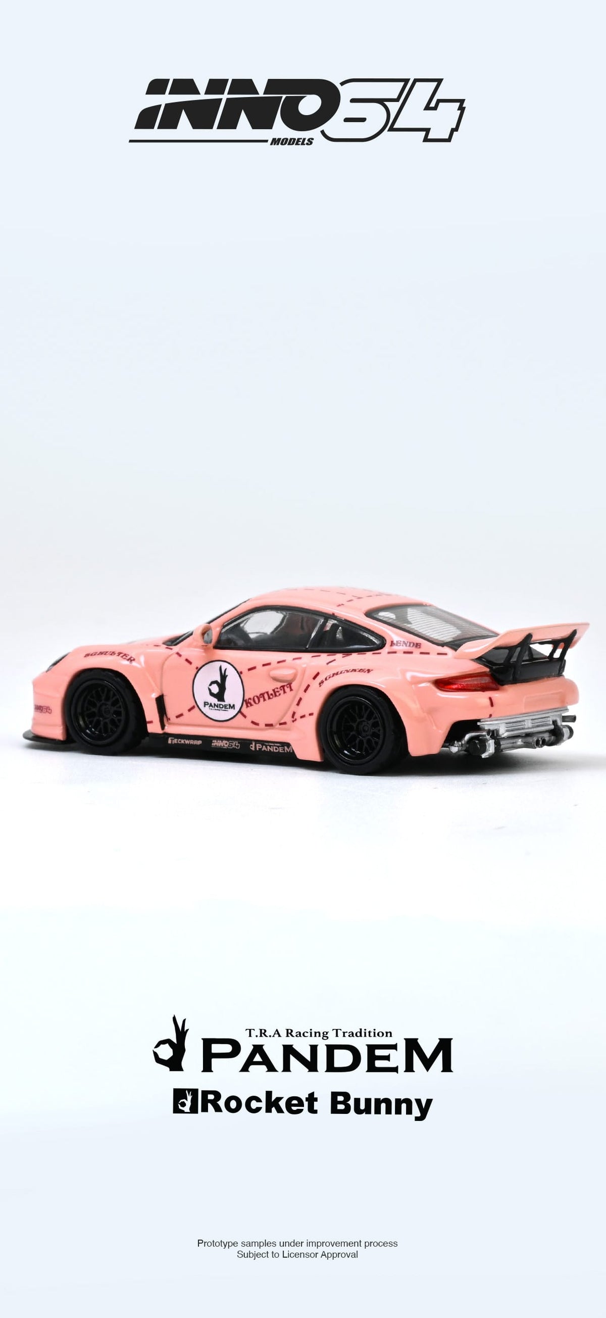 Porsche 911 997 Pandem Pink Pig Inno64 1/64 scale