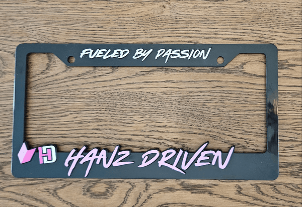 Hanz Driven License Plate Frame Pink