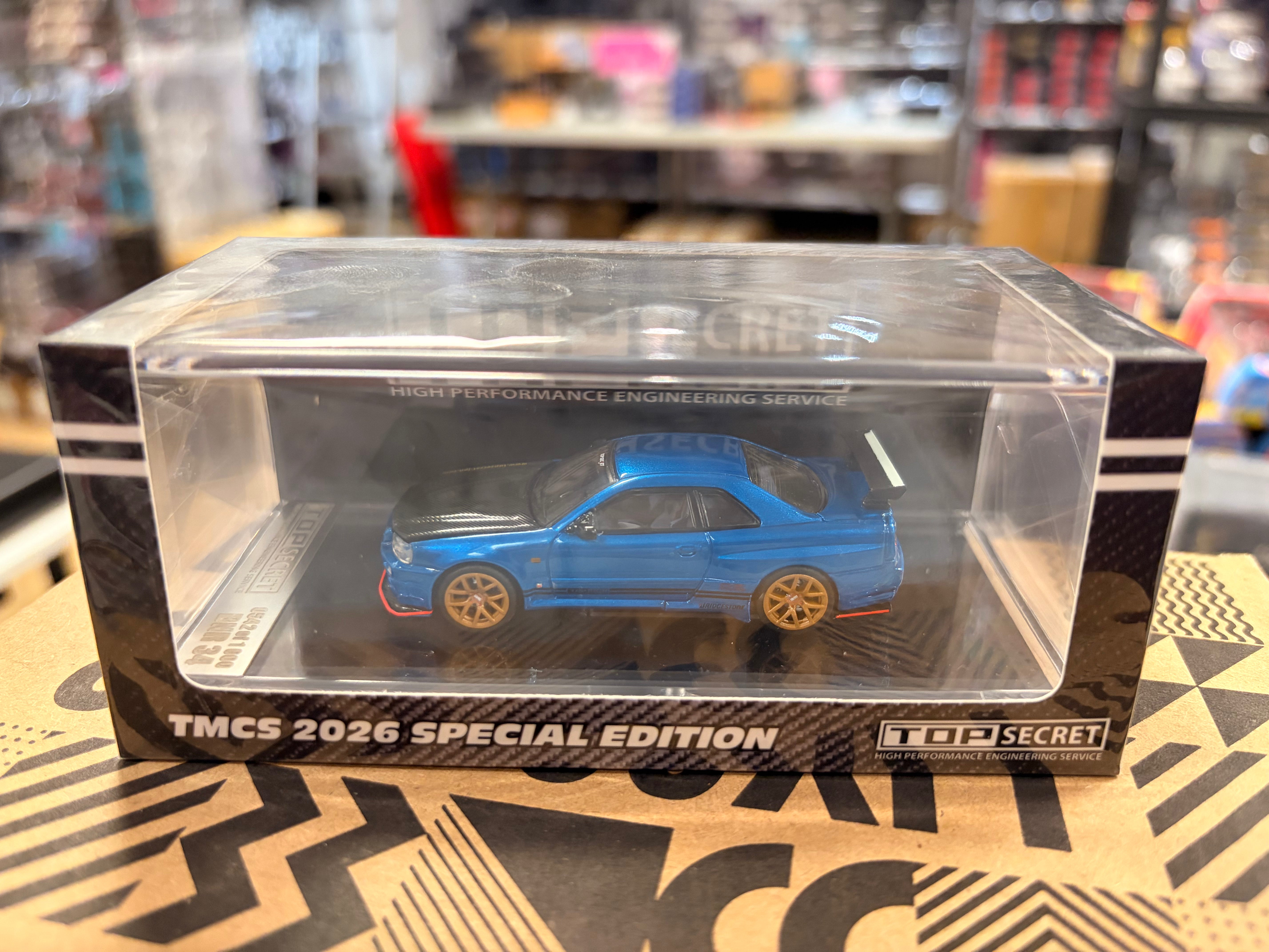 Nissan Skyline R34 BNR34 Bayside Blue Top Secret TMCS 2026