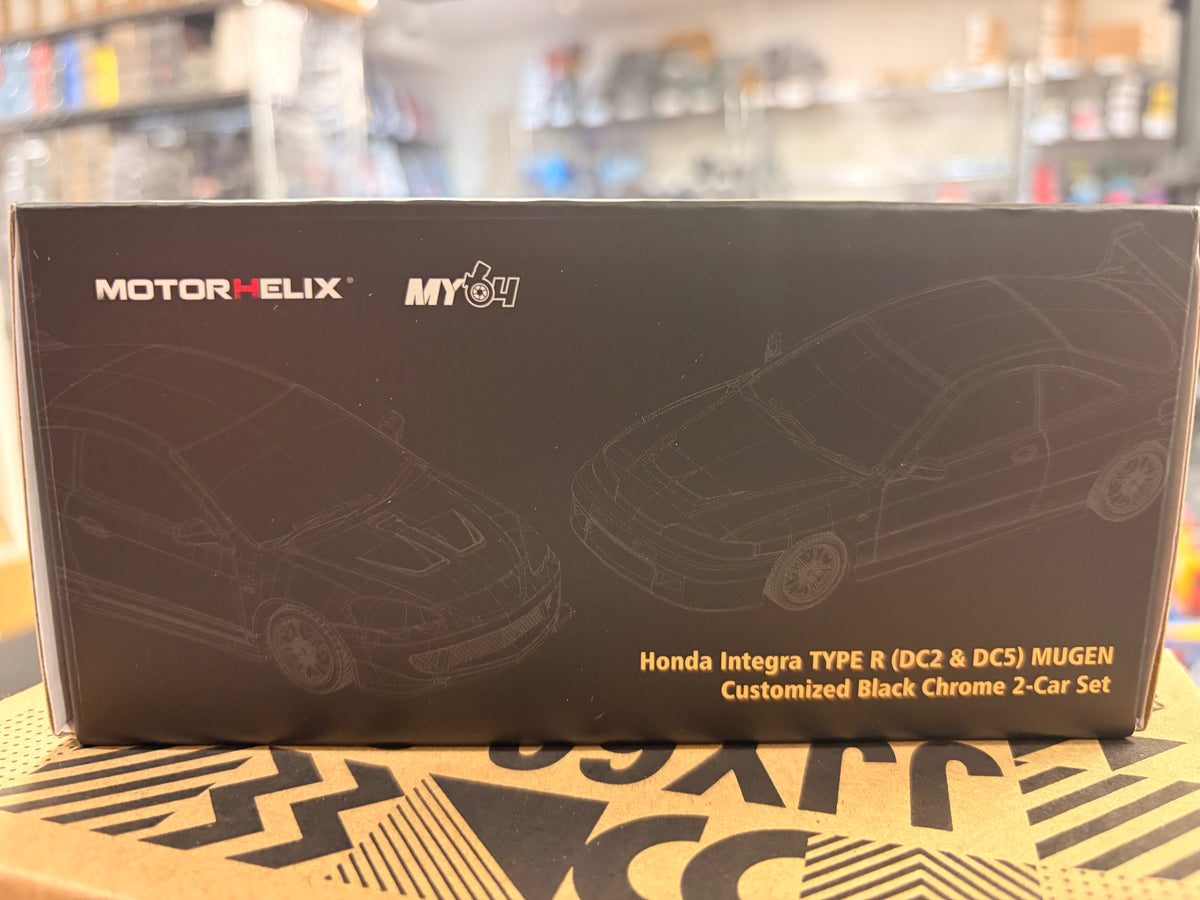 Honda Integra Type R DC2 & DC5 Mugen Customized Black Chrome 2-Car Set Numbered Motorhelix TMCS 2026 Limited Edition 499pcs made