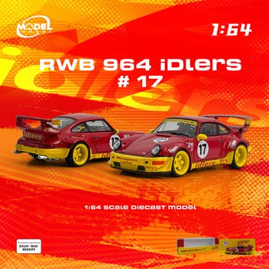 RWB 964 #17 "Idlers Club" Red with Yellow Accents - ModelModel 1/64 MM64-RWB964-003