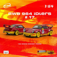 RWB 964 #17 "Idlers Club" Red with Yellow Accents - ModelModel 1/64 MM64-RWB964-003