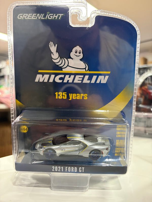 Raw Chase 2021 Ford GT Michelin 135th Anniversary Collection Series 17 Greenlight 1:64 scale 28160-FchaseRAW
