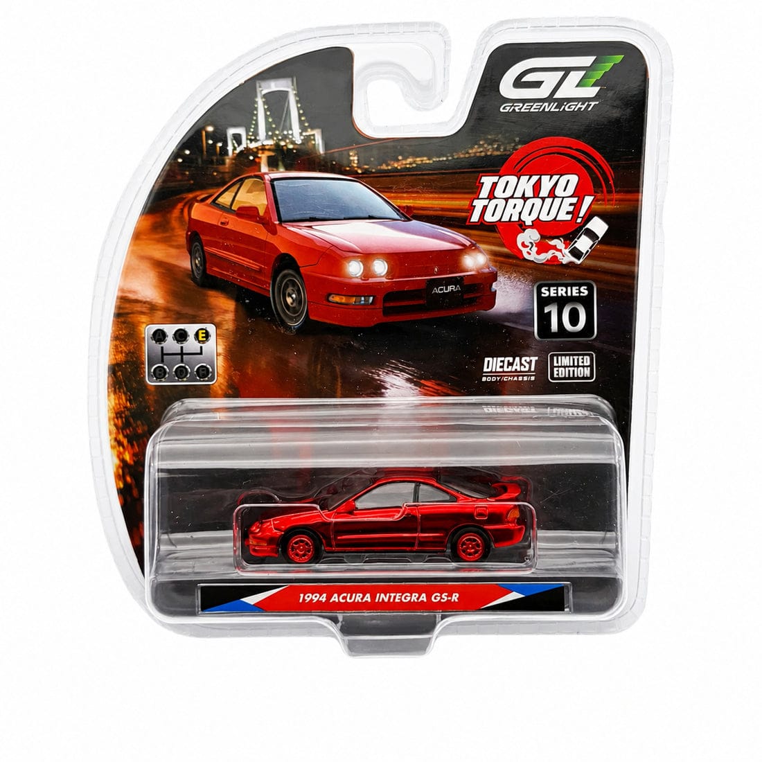 Chase Chrome Red 1994 Acura Integra GS-R with Custom Wheels Milano